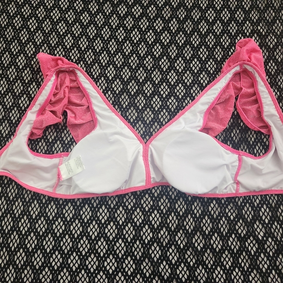 Flirty Pink Bikini Top, Pink W/Shimmer - Picture 5 of 6
